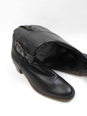 Black Leather Tommy Hilfiger Boots 7 UK 40 Eu - The Harlequin