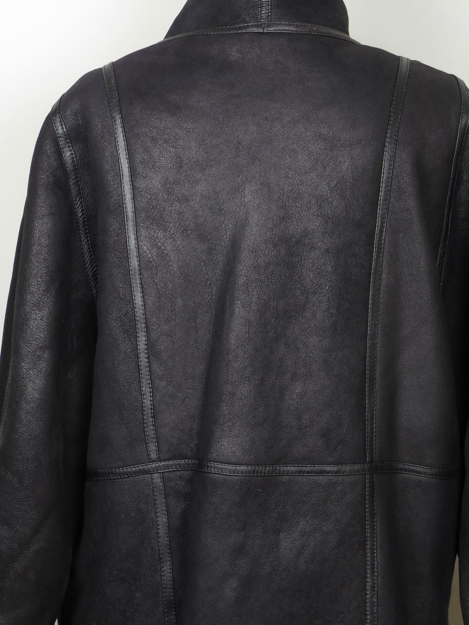 Women’s Black Sheepskin/Shearling 3/4 Coat L/XL - The Harlequin
