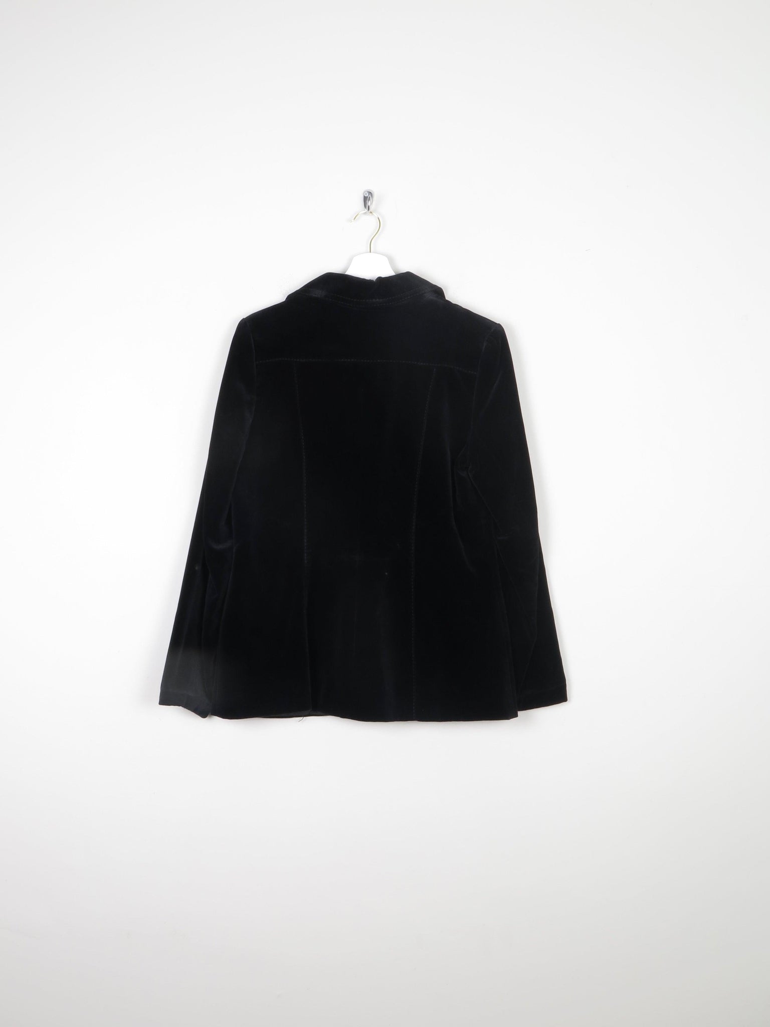 Women's Black Velvet 1970s Jacket 10/12 - The Harlequin