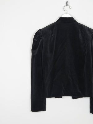 Women’s Black Vintage Cropped Velvet Jacket M - The Harlequin