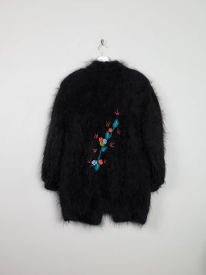 Women’s Black Vintage Mohair Cardigan/Jacket M/L - The Harlequin