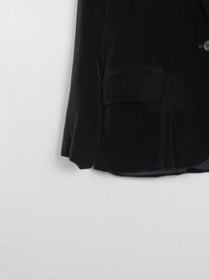 Women's Black Vintage Velvet Jacket S - The Harlequin