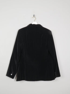 Women's Black Vintage Velvet Jacket S - The Harlequin