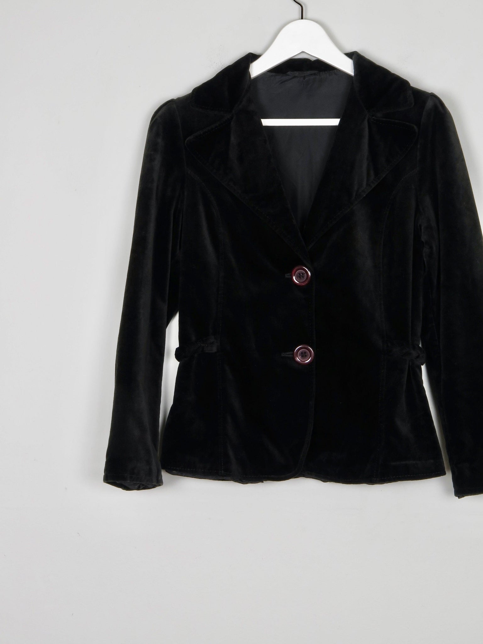 Women’s  Black Vintage Velvet Jacket XS 6 Approx - The Harlequin