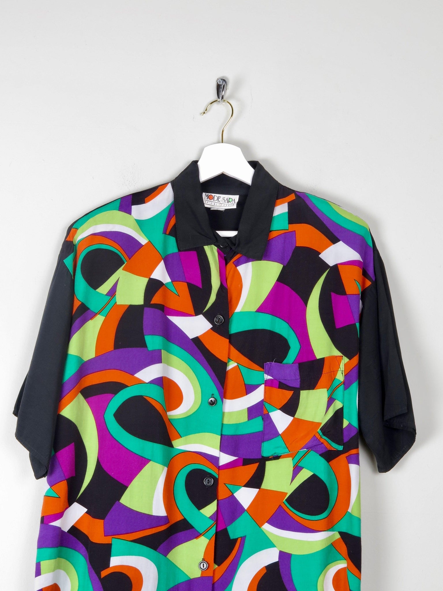 Women's Bright Graphic Printed Blouse L - The Harlequin