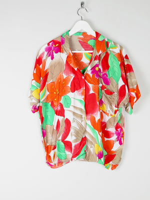 Women's Bright Vintage Shirt/Blouse M - The Harlequin
