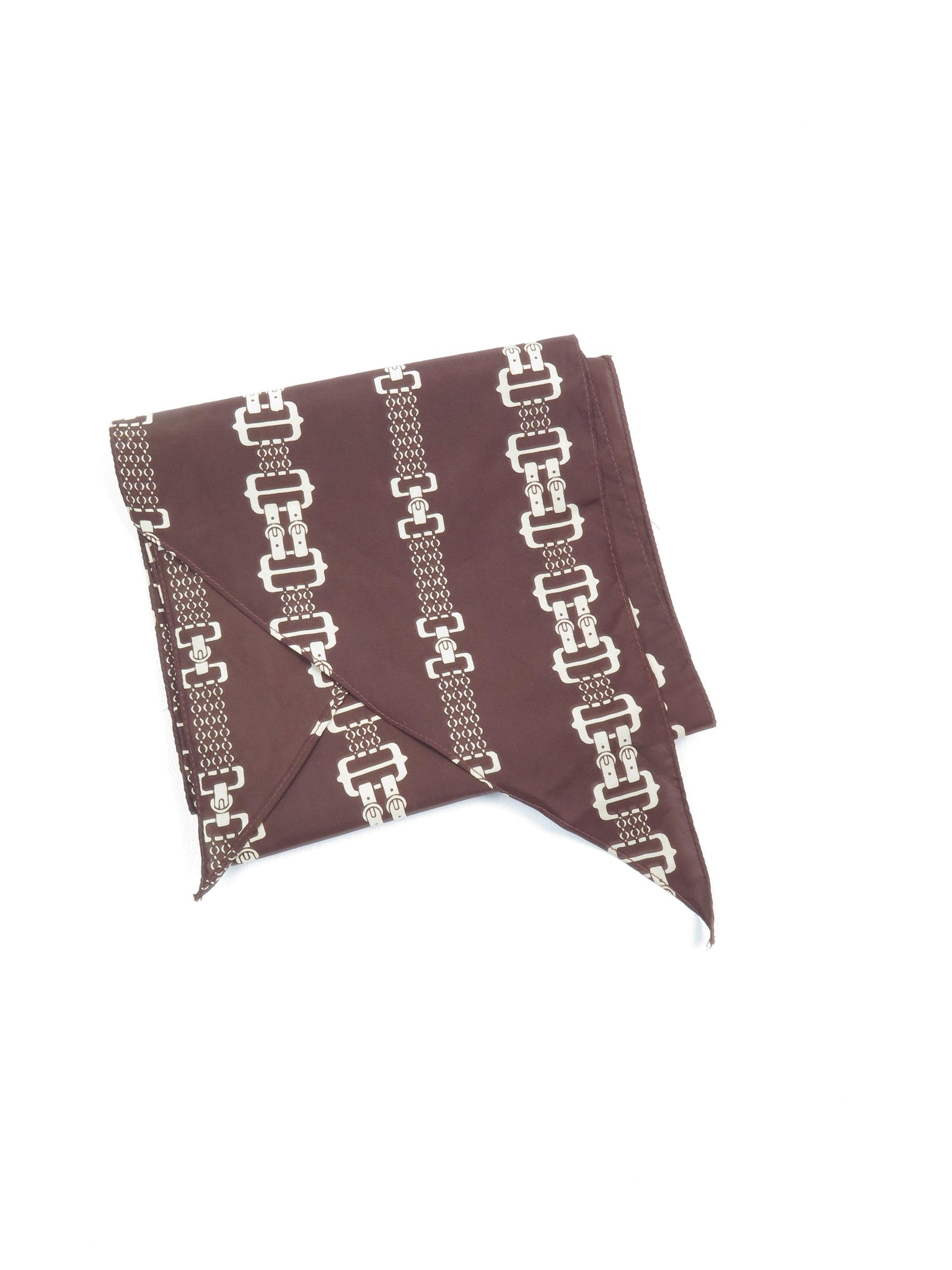Women’s Brown 1970s Chain Print Scarf - The Harlequin