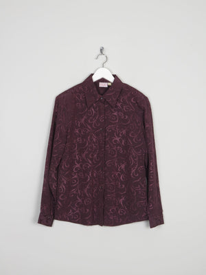 Women’s Brown Vintage Damask Shirt/Blouse S - The Harlequin