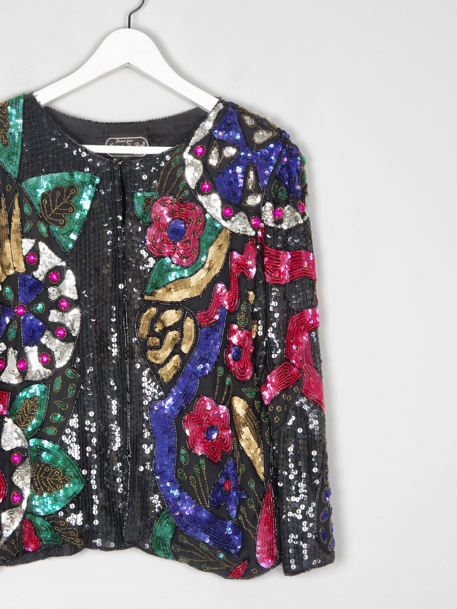 Women’s Colourful Vintage Beaded Jacket S - The Harlequin