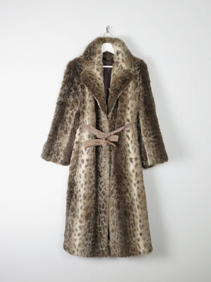 Women's Faux Fur Animal Print Coat S - The Harlequin