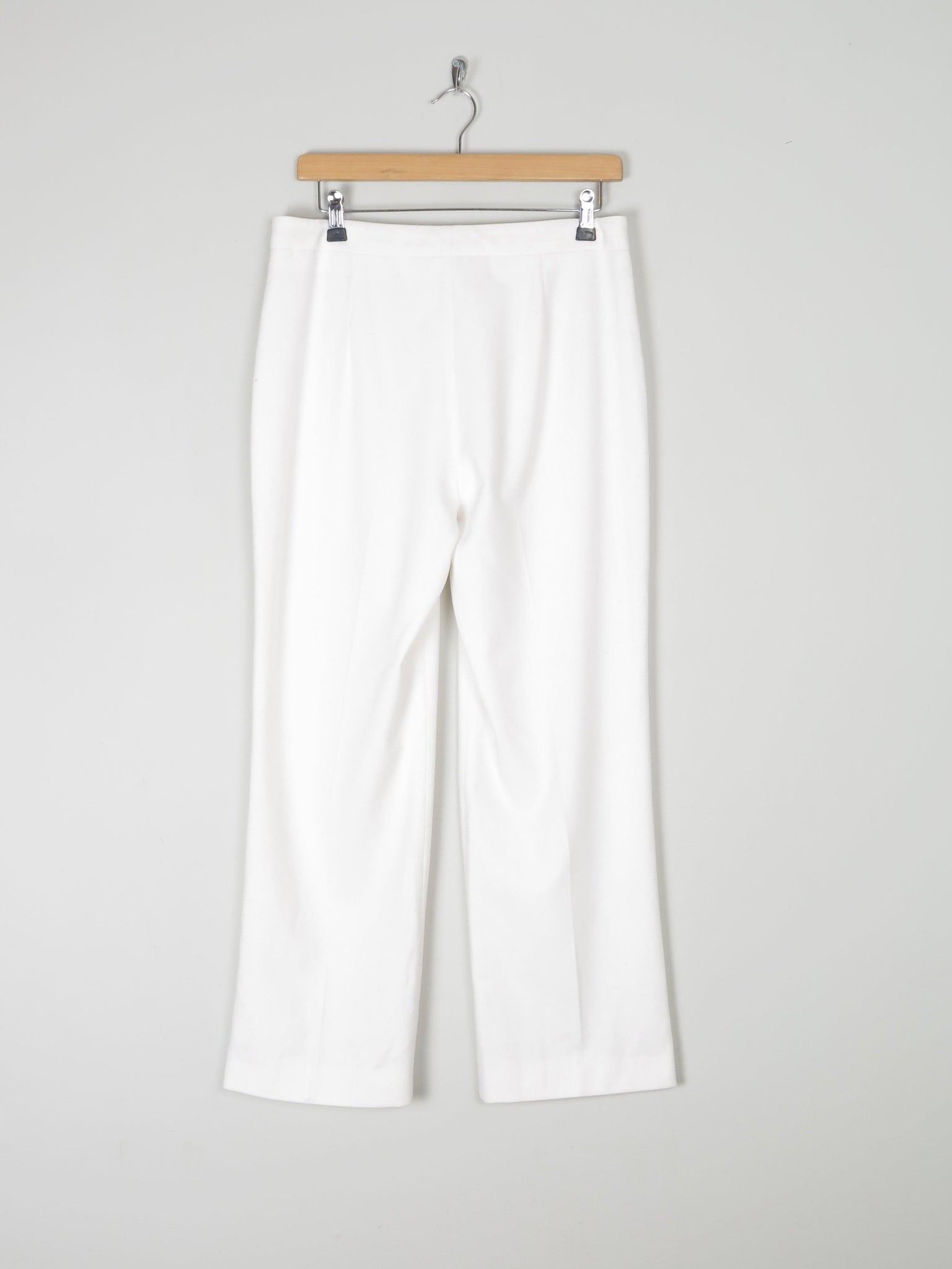 Women's Ivory High Waisted Tailored Trousers 12/30 L - The Harlequin