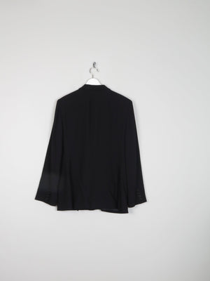 Women’s Lauren By Ralph Lauren Black Crepe Wool Jacket 14 - The Harlequin