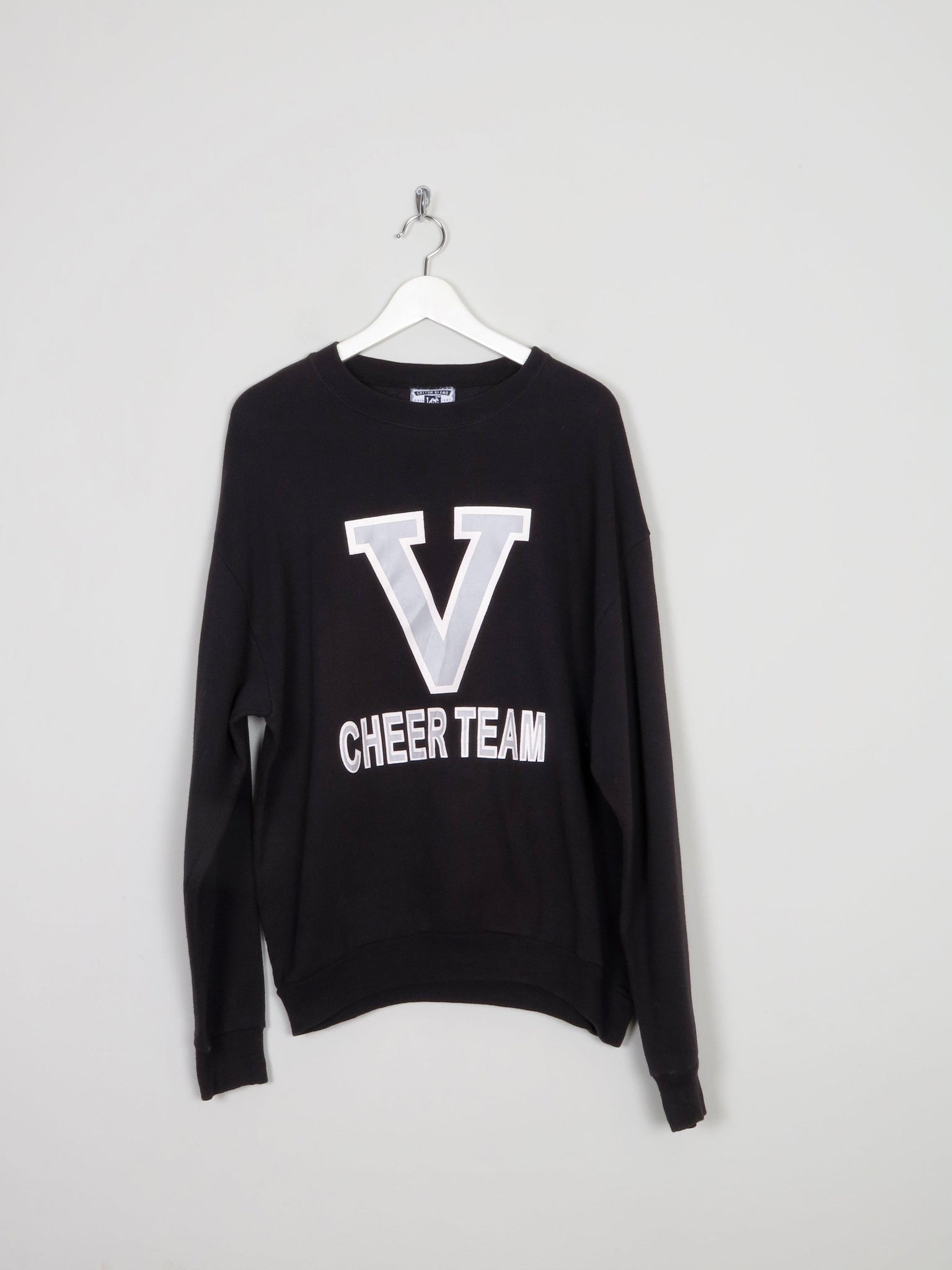Women's Lee Cheer Team Black Vintage Sweatshirt L - The Harlequin