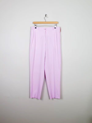 Women’s Lilac Vintage High Waist Slightly Cropped Trousers 14 33W - The Harlequin