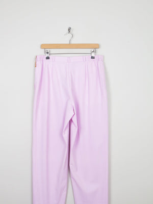 Women’s Lilac Vintage High Waist Slightly Cropped Trousers 14 33W - The Harlequin
