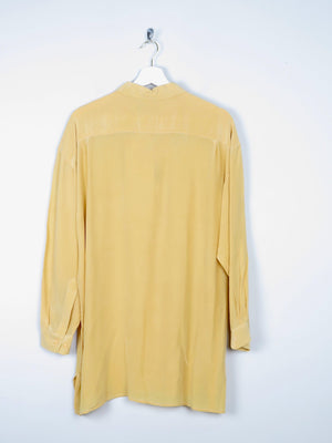 Women's Mustard Silk St Tropez Blouse S Oversized - The Harlequin