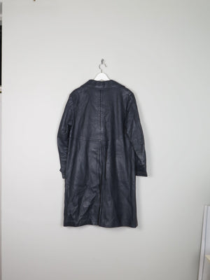 Women’s Navy 1960s Leather Short Coat 12/14 - The Harlequin