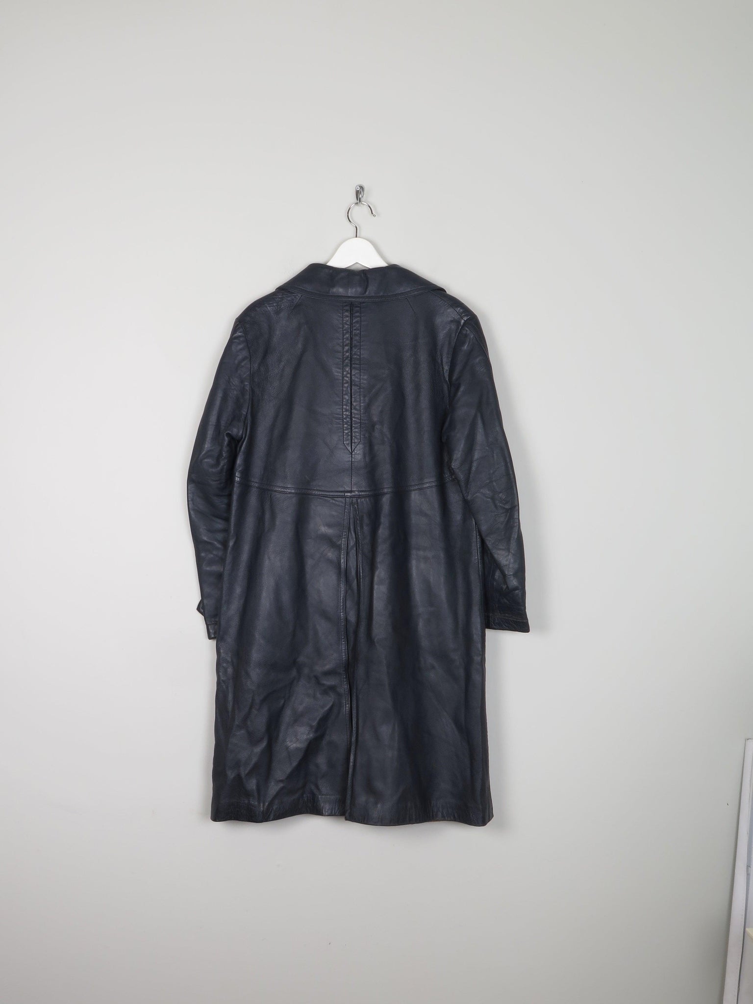 Women’s Navy 1960s Leather Short Coat 12/14 - The Harlequin