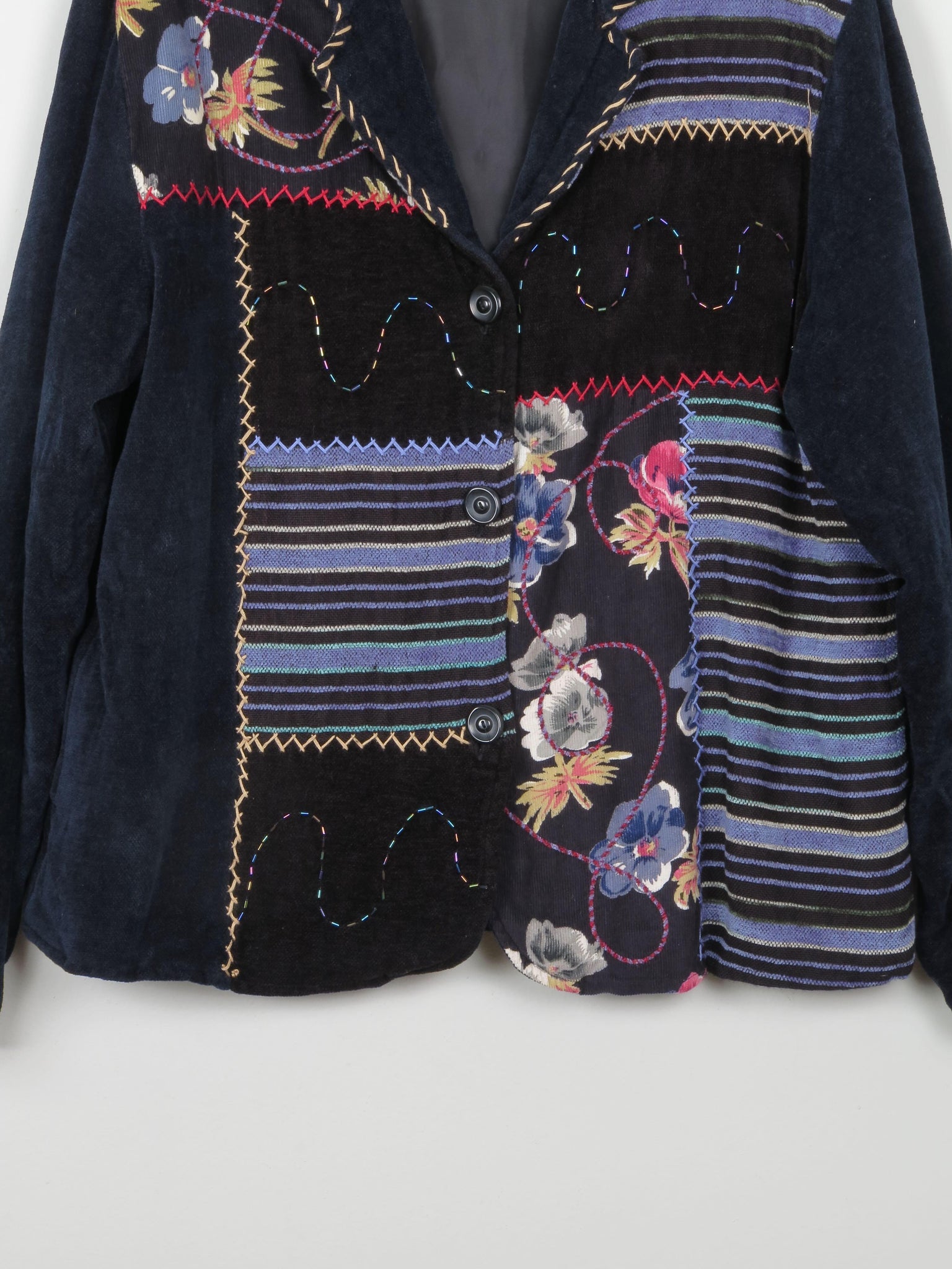 Women's Patchwork Style Vintage Jacket M/L - The Harlequin