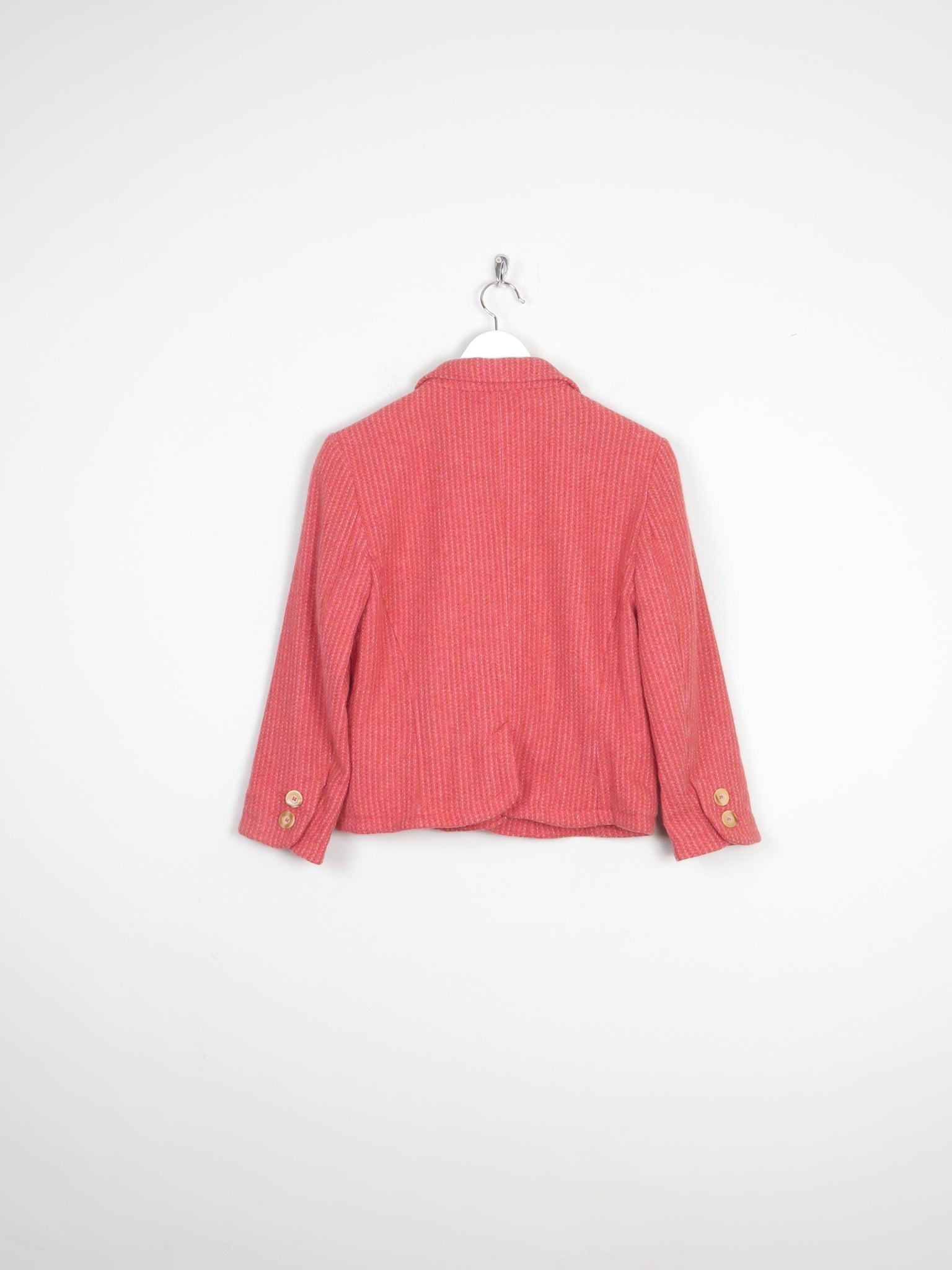 Women’s Pink Tweed Cropped Vintage Style Jacket S 8/10 - The Harlequin