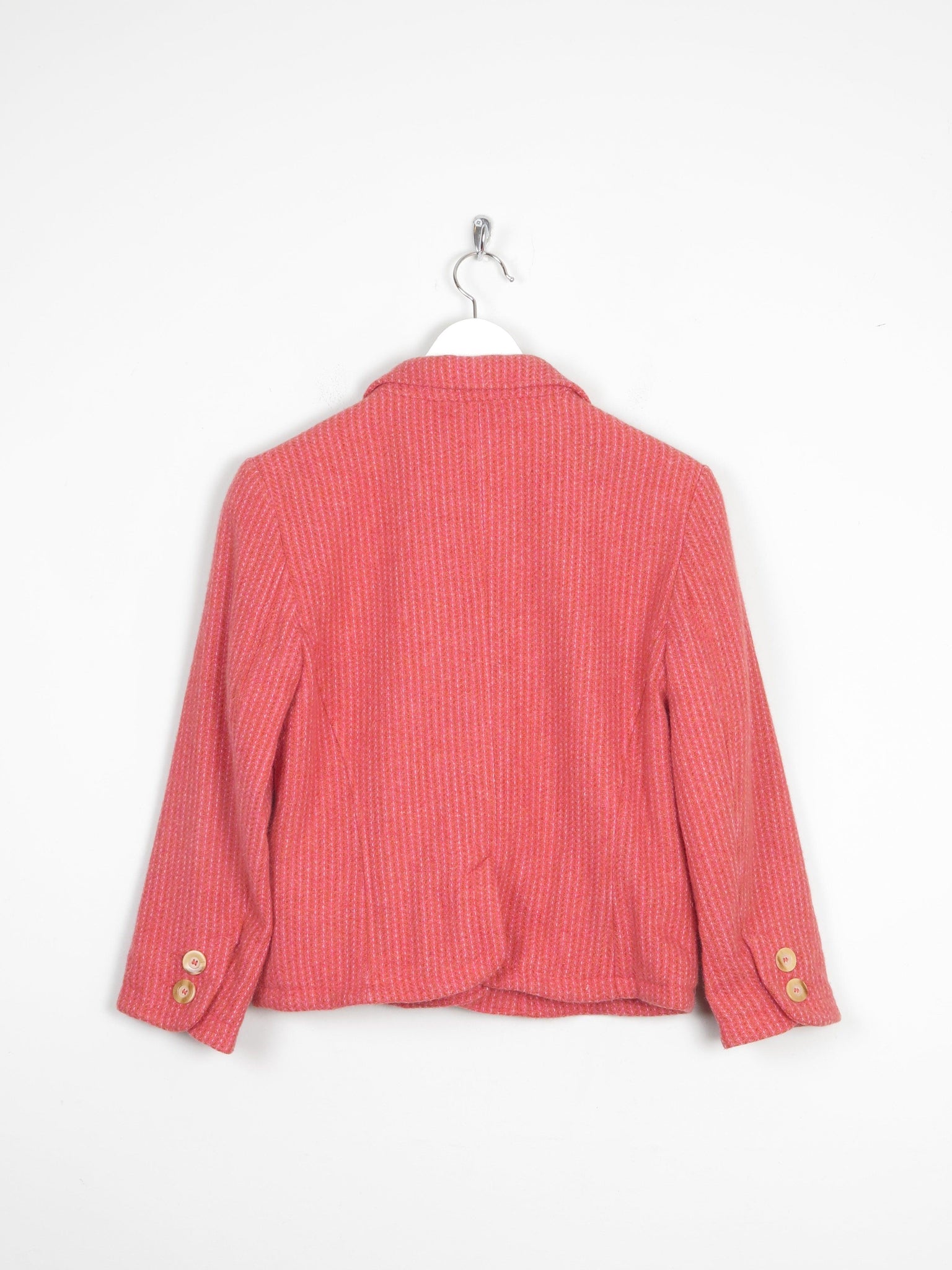 Women’s Pink Tweed Cropped Vintage Style Jacket S 8/10 - The Harlequin