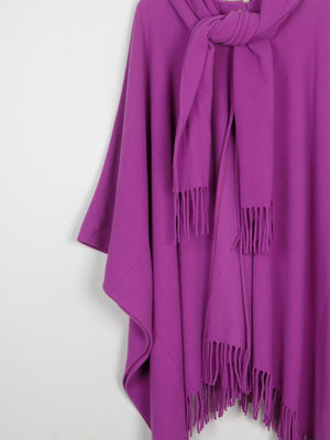 Women's Purple Wool Vintage Cape  S-XL - The Harlequin