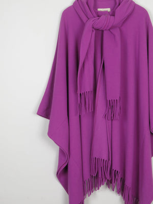 Women's Purple Wool Vintage Cape  S-XL - The Harlequin