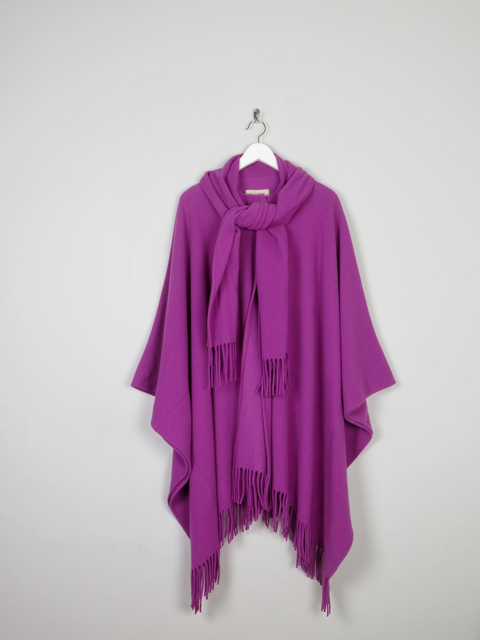 Women's Purple Wool Vintage Cape  S-XL - The Harlequin