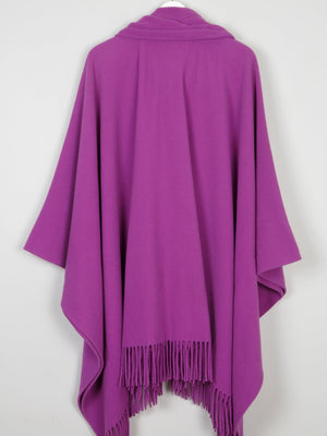 Women's Purple Wool Vintage Cape  S-XL - The Harlequin