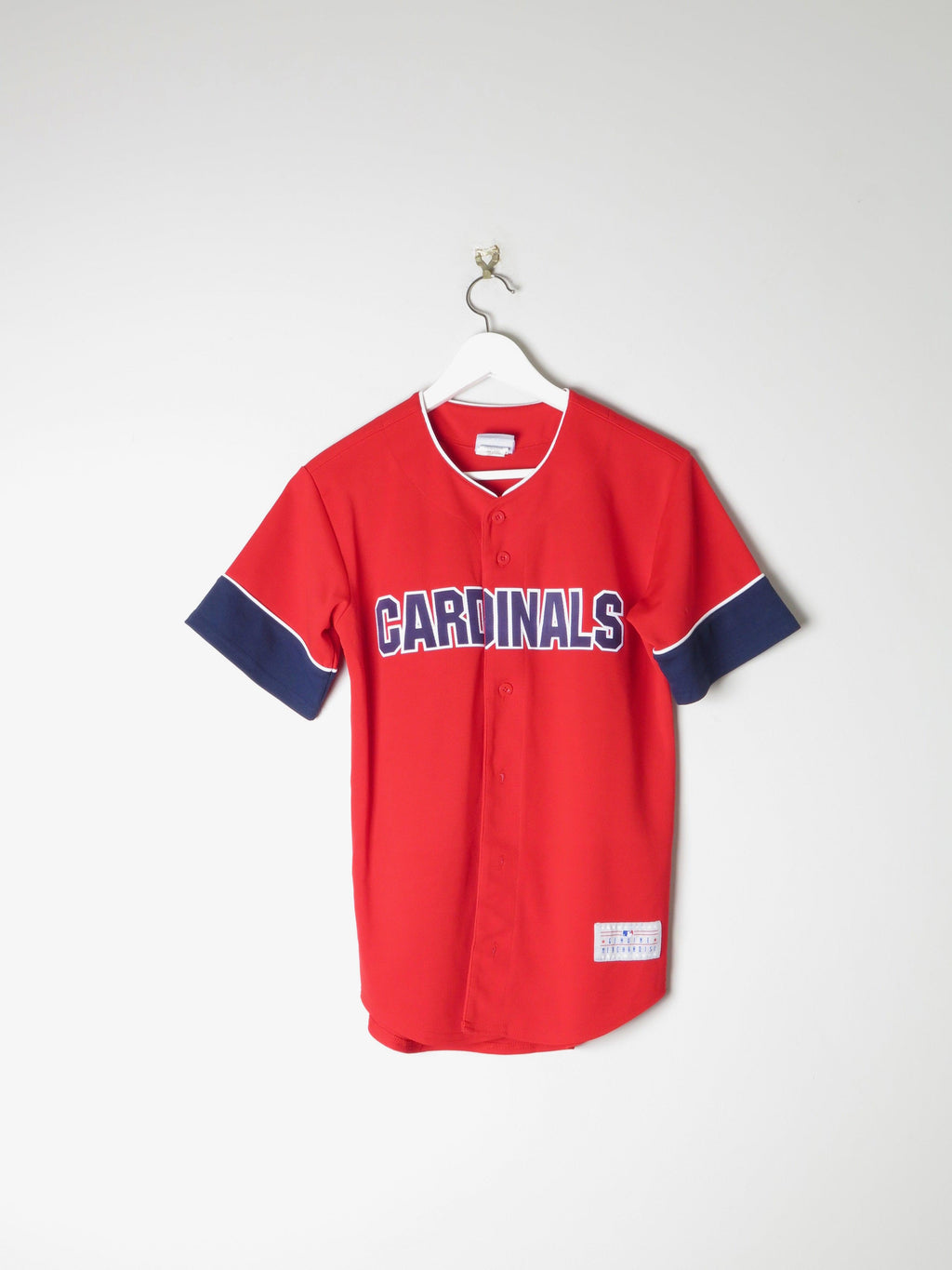 Women's Red Button Down St Louis Cardinals Jersey S - The Harlequin
