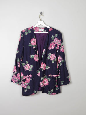 Women's Summer Floral Vintage Jacket M - The Harlequin