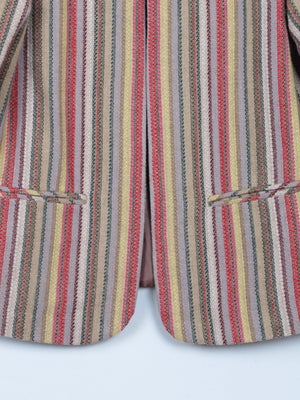 Women's Tweed Striped Vintage Bolero Jacket 10/12 - The Harlequin