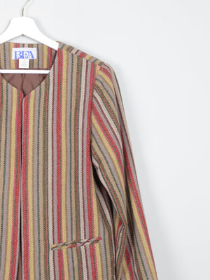 Women's Tweed Striped Vintage Bolero Jacket 10/12 - The Harlequin