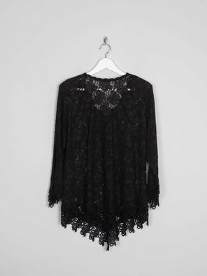 Women’s Black Lace Jacket/Top M - The Harlequin