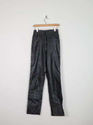 Women’s Vintage Black Leather Trousers 8 - The Harlequin