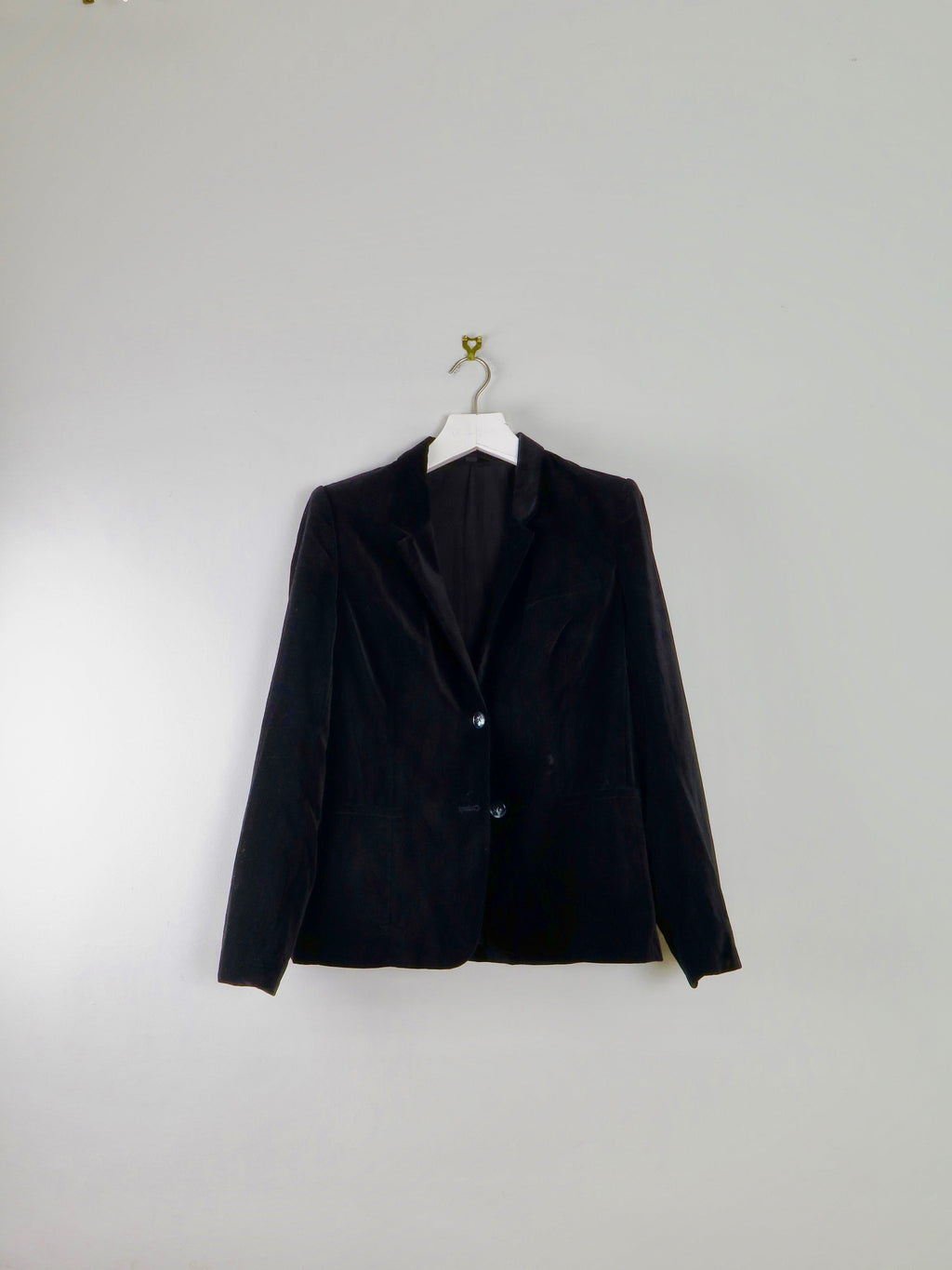 Women’s Black Velvet Tailored Jacket S - The Harlequin