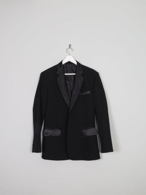 Women’s Black Tuxedo Jacket With Satin Collar & Pockets XS/S - The Harlequin