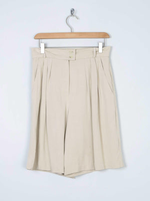 Beige/ Cream Long Flowing Shorts 10/12 - The Harlequin