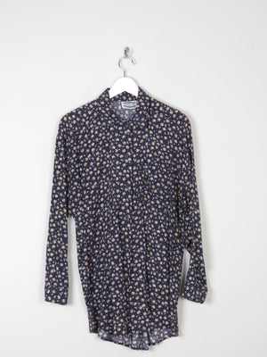Women’s Floral Print Navy Vintage  Shirt/Blouse S-L - The Harlequin