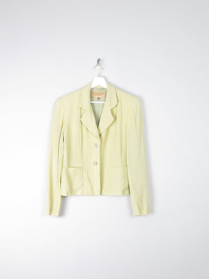 Women's Vintage Paul Costello Lime Green Linen Jacket 10/ small 12 - The Harlequin