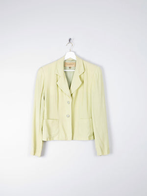 Women's Vintage Paul Costello Lime Green Linen Jacket 10/ small 12 - The Harlequin