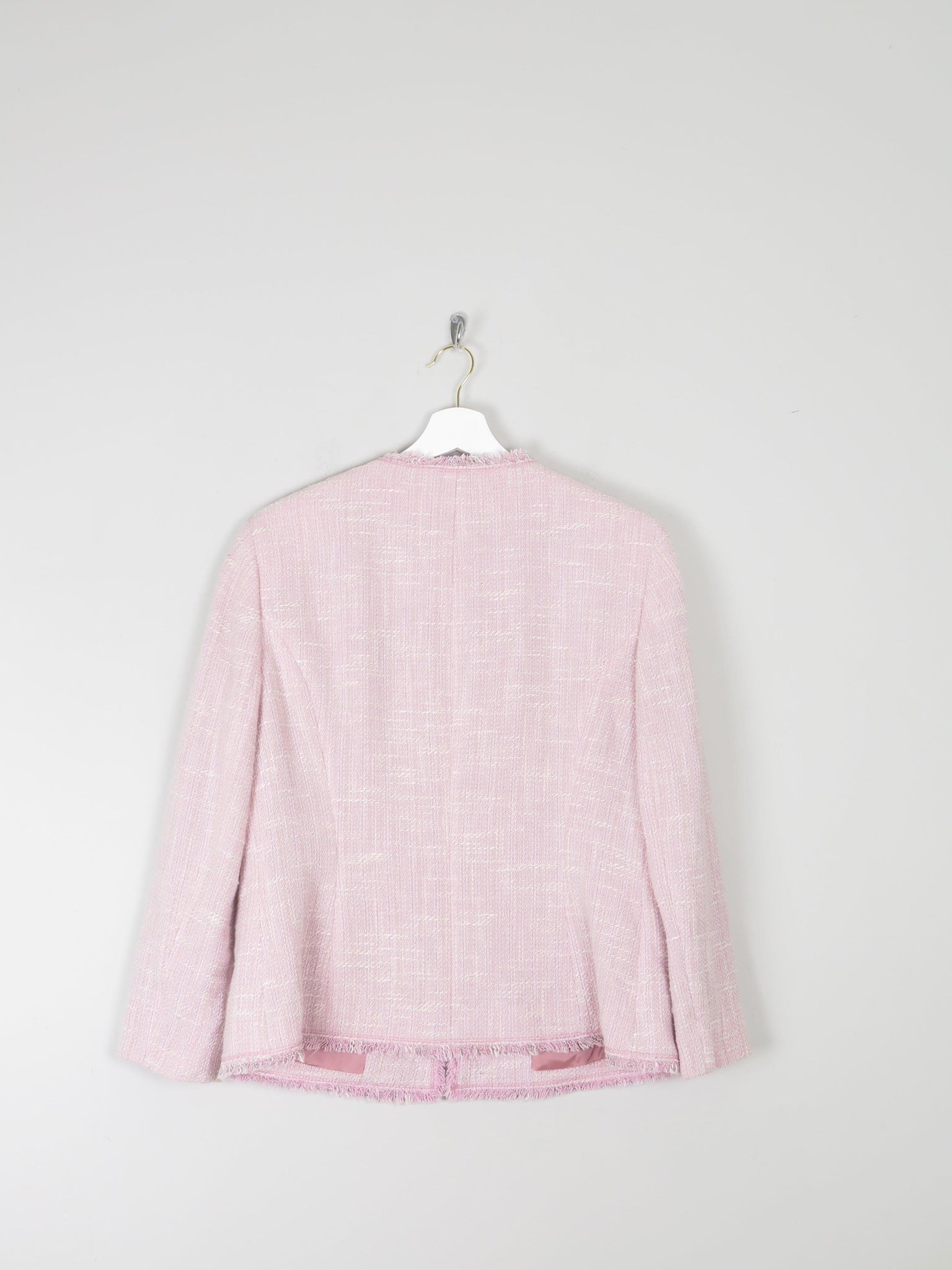 Women's Pink Tweed Classic Betty Barclay Jacket  M - The Harlequin