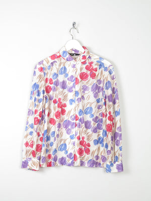 Women's Vintage Printed  Blouse S/M - The Harlequin