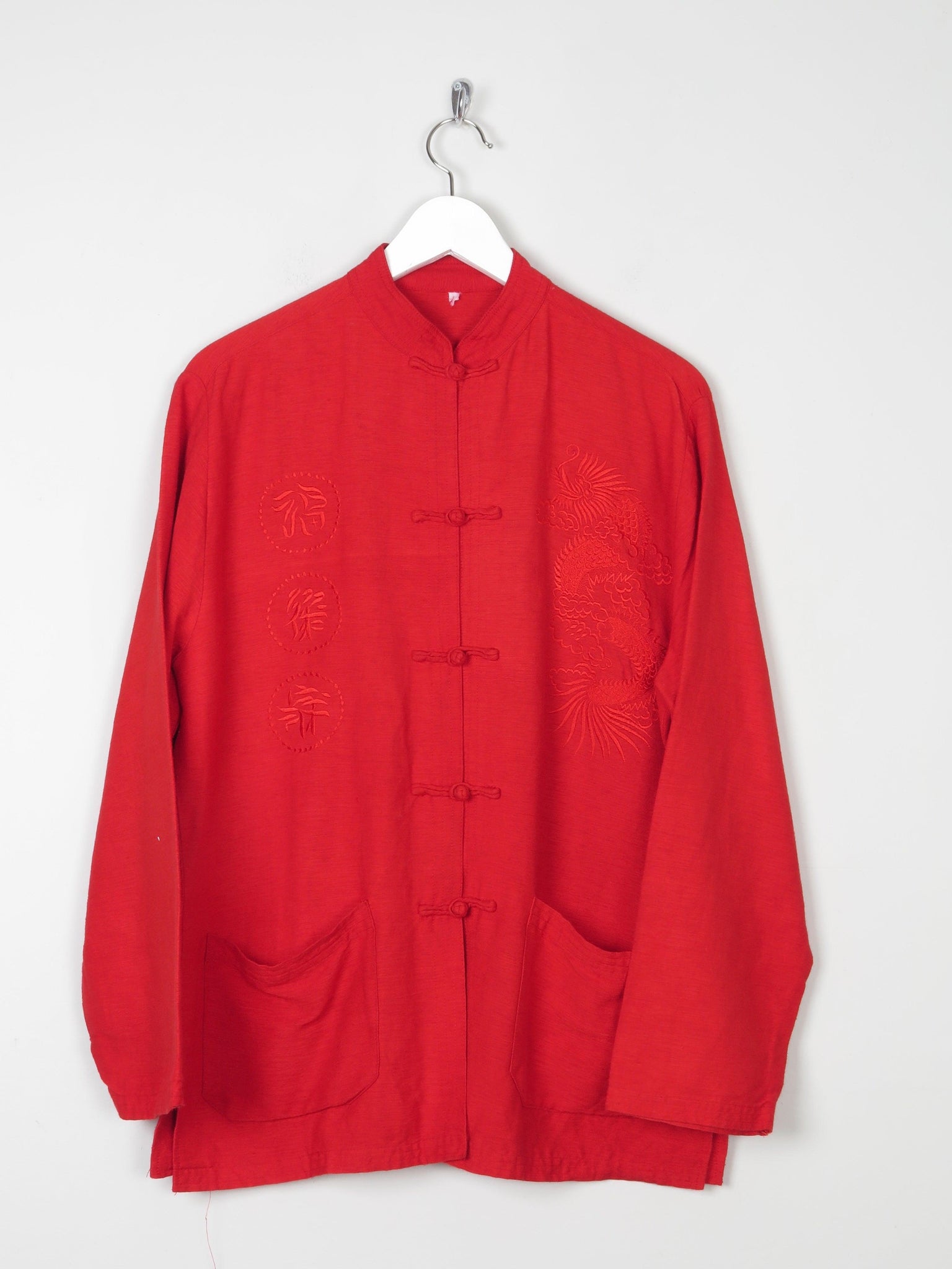 Women’s Red Chinese Dynasty Jacket With Dragon Embroidery M - The Harlequin