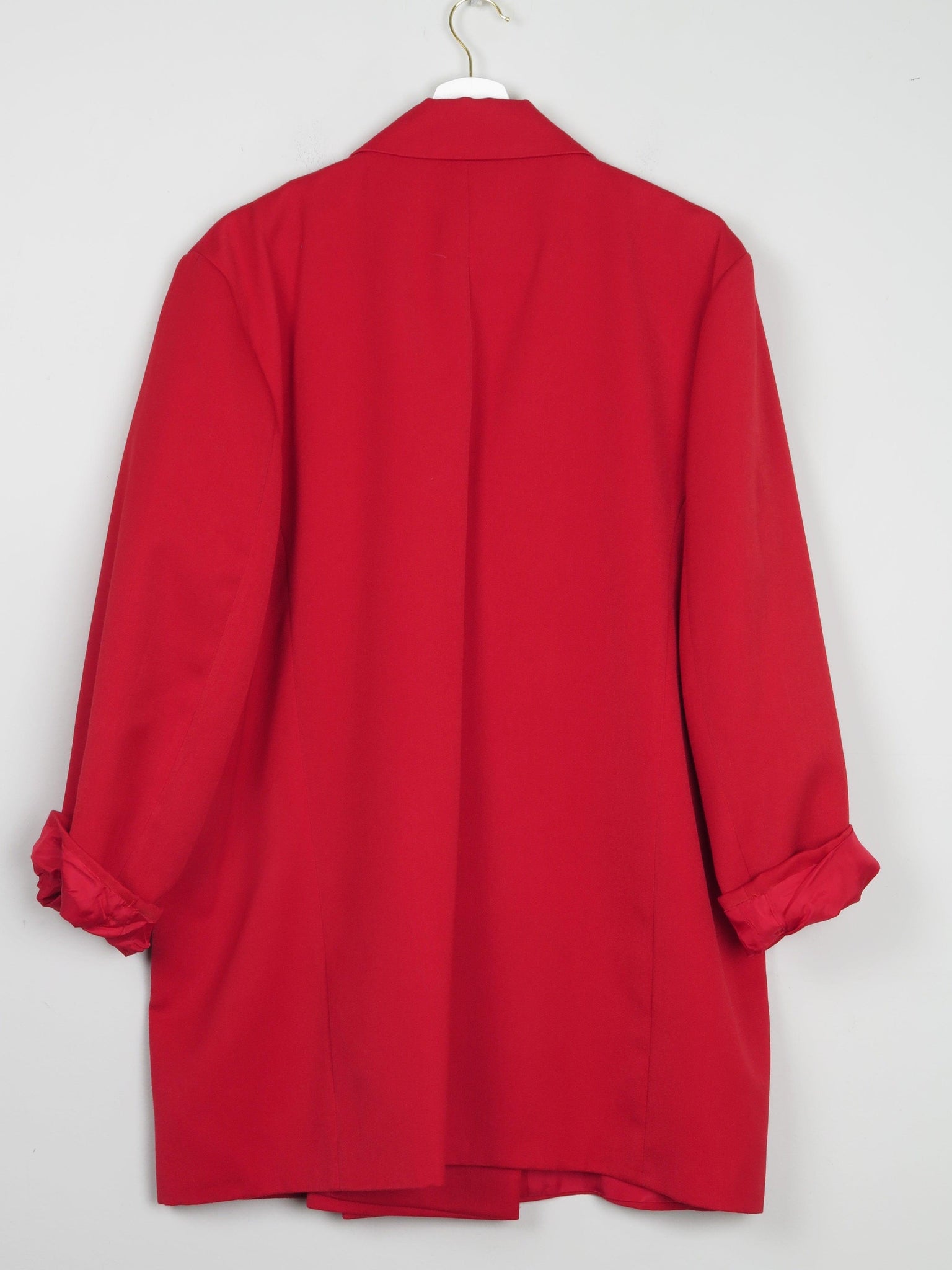 Women's Red Oversized Long Blazer L/XL - The Harlequin