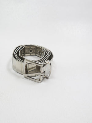 Women's Vintage Silver Metal Belt S-M - The Harlequin