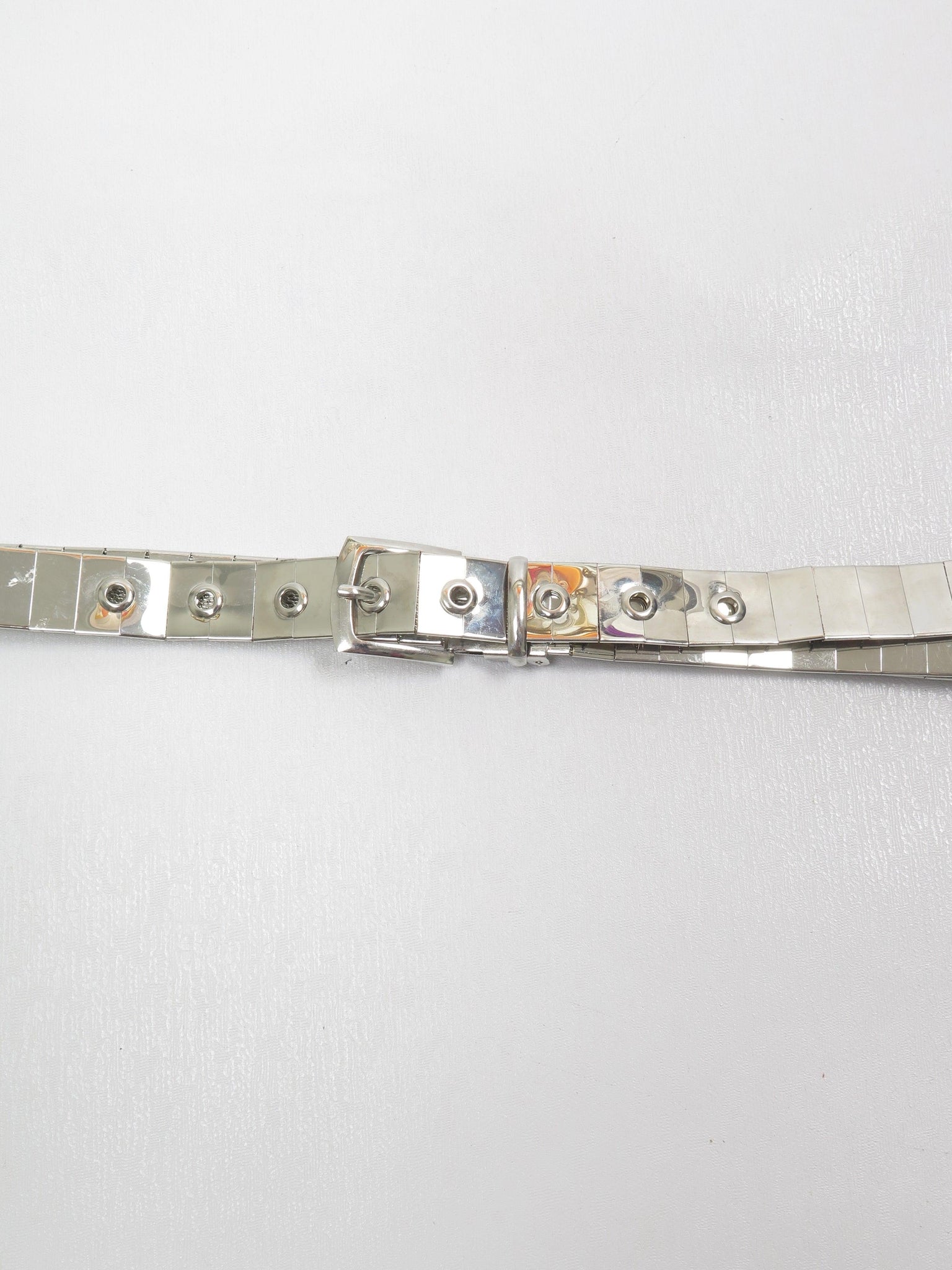 Women's Vintage Silver Metal Belt S-M - The Harlequin