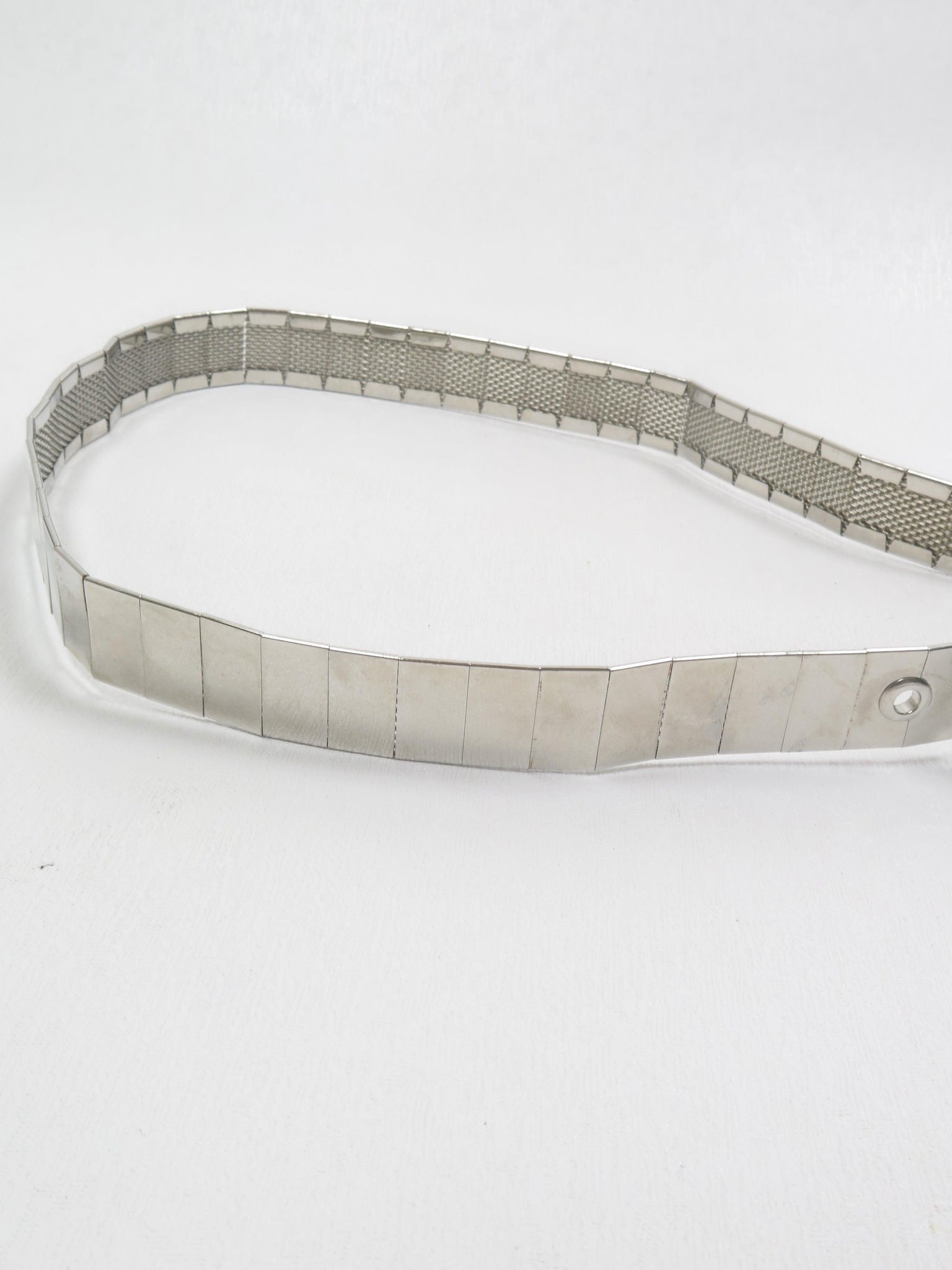 Women's Vintage Silver Metal Belt S-M - The Harlequin