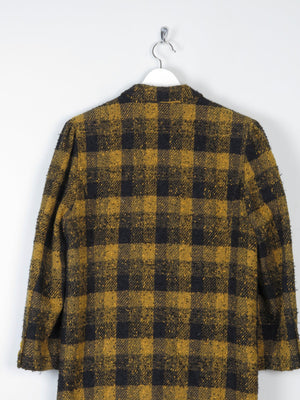 Women’s Vintage Tweed Mustard & Black Jacket 10/12 Petit Sleeve Lenght - The Harlequin