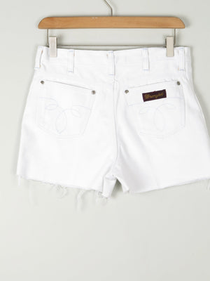 Women’s Vintage White Denim Shorts 28" *8* - The Harlequin